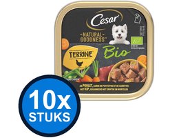 10x Cesar - Natural Goodness Paté Kip Bio - Hondenvoer Natvoer - 100g