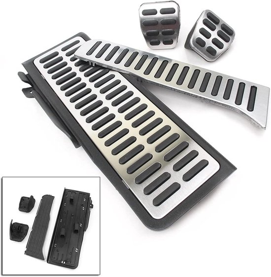 Auto Pedaal Set - Interieur Onderdelen - Verbeterde Grip - Eenvoudige Installatie - 4 Delig - Zilver — afbeelding 3