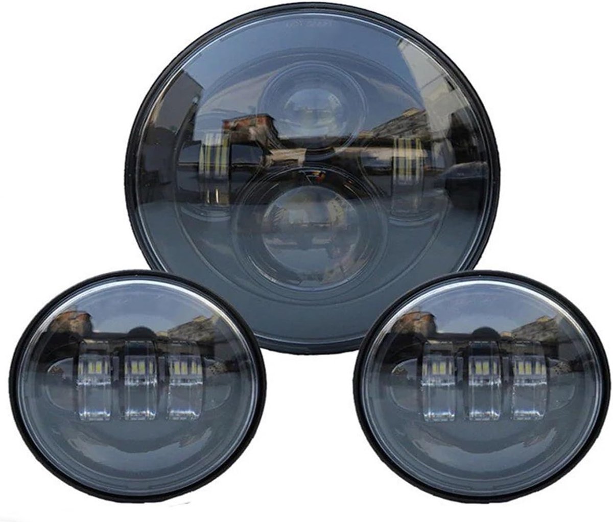 Motor Koplamp - Extra Lampen Set - Betere Zichtbaarheid - Waterdicht IP67 - 7 Inch En 4.5 Inch - Wit