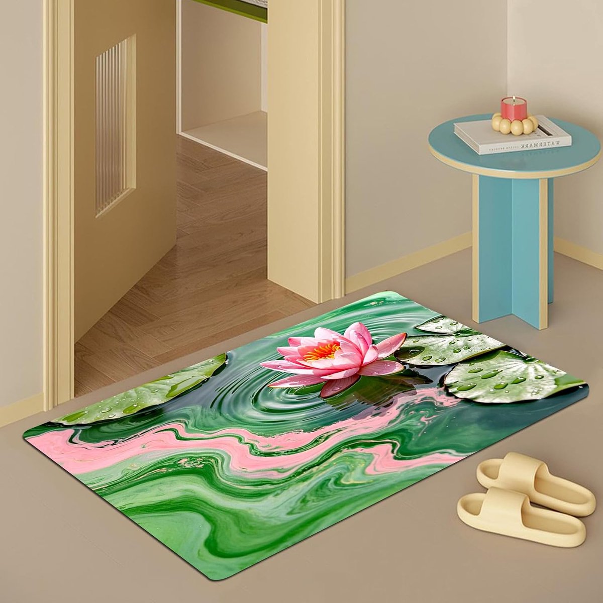 Entree Tapijt - Decoratieve Mat - Voordeur Gebruik - Optische Illusie - 40 x 60 cm - Marme