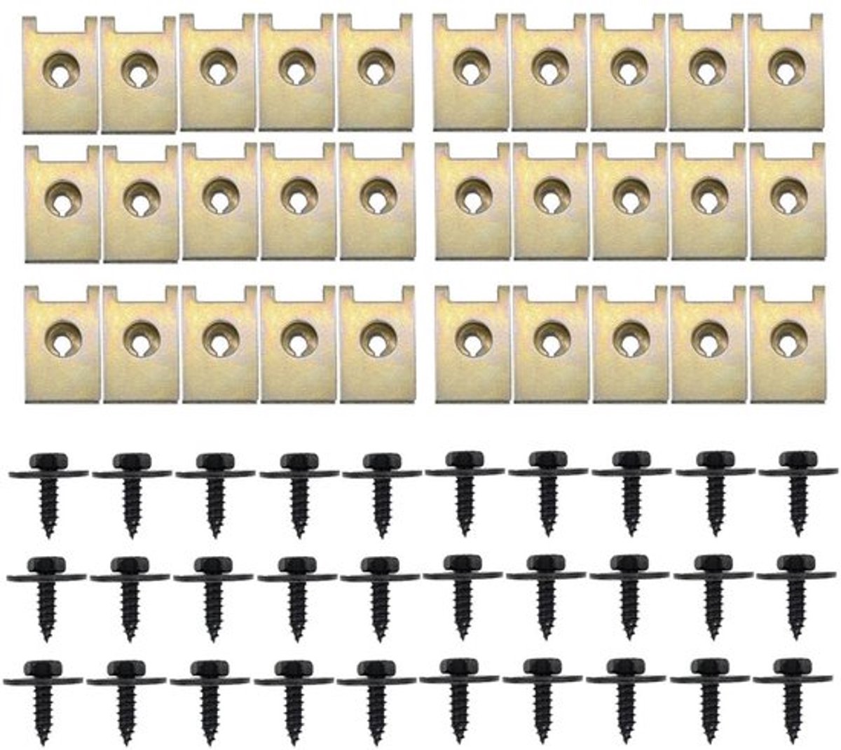 Solidchoice - Dailygoody - Assortiment carrosserieplaatmoeren - Spatbordschroef met