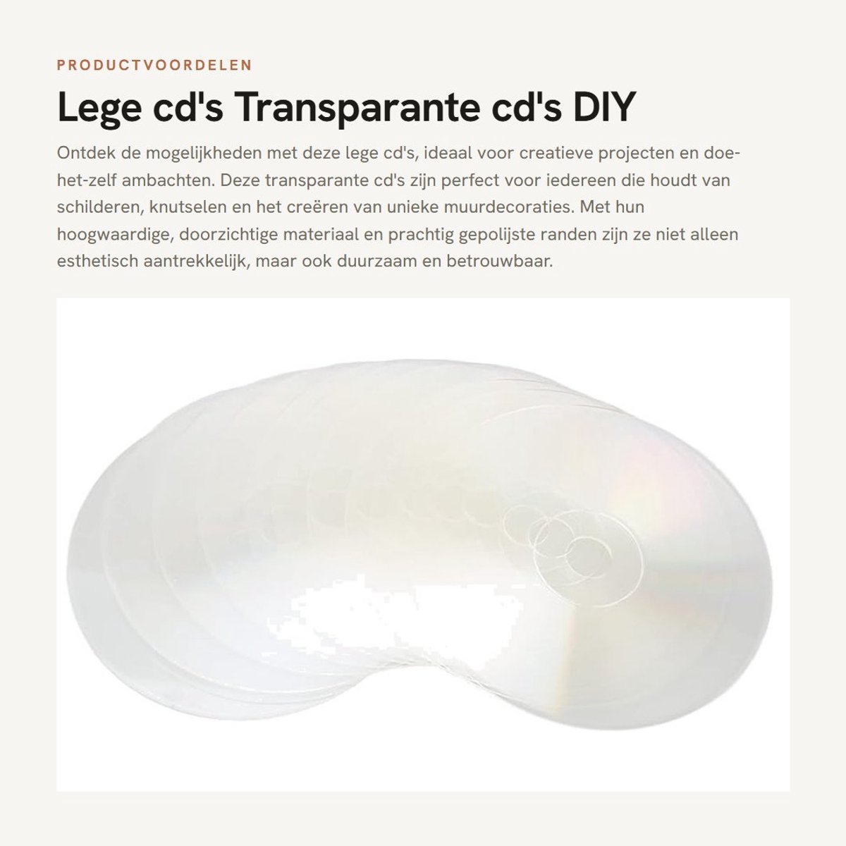 Dailygoods- Lege CD's 10 Stuks - Transparante CD's - DIY Ambachten - Decoratie voor Feeste