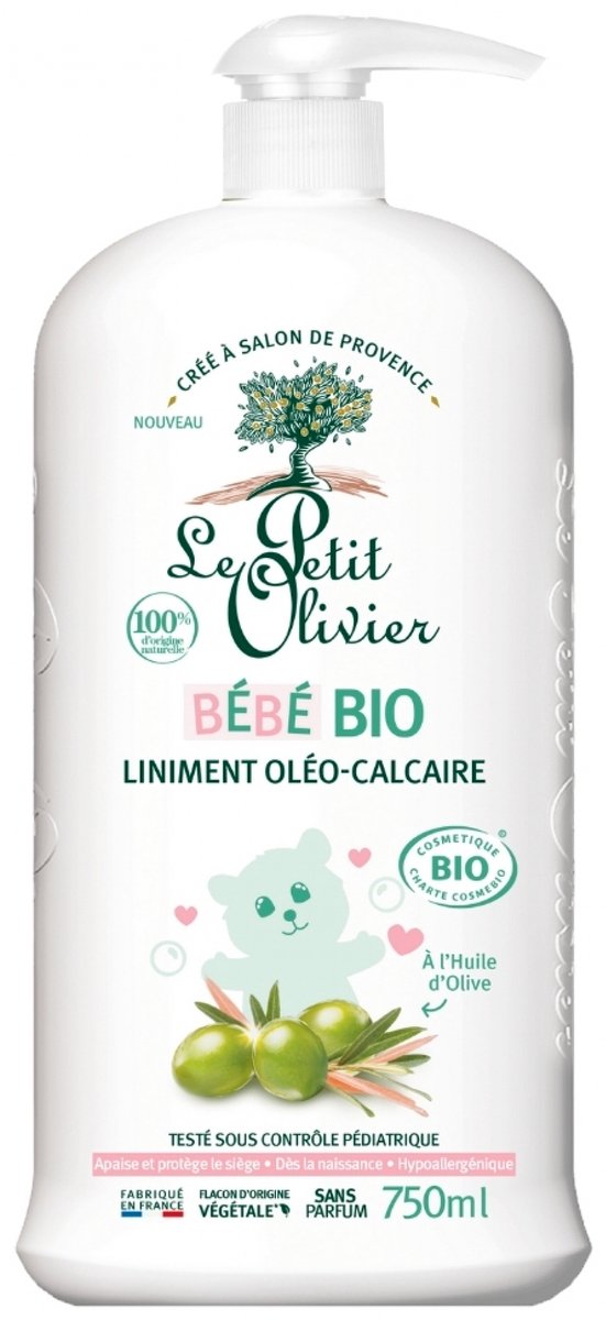 Le Petit Olivier Bébé Liniment Oléo-Calcaire à l'Huile d'Olive Bio 750 ml