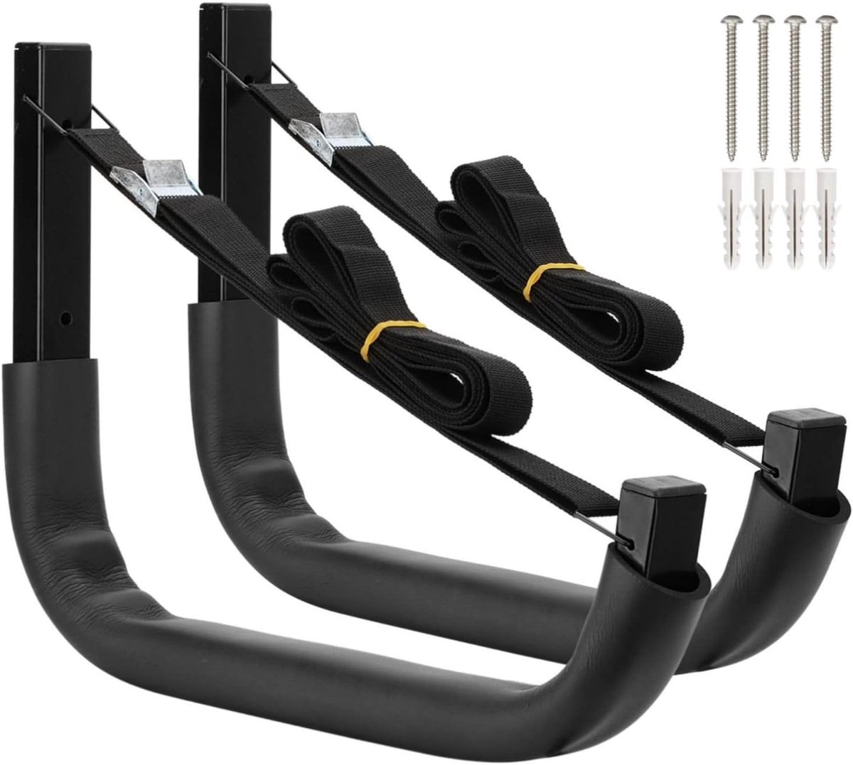 SnelShoppen - Kajak-opberghaken 38 cm, Robuuste Opbergrek voor Peddelplank en Surfplankhouder, Maximale Belasting 68 kg, 38 x 26,7 cm, Ideaal voor Tui