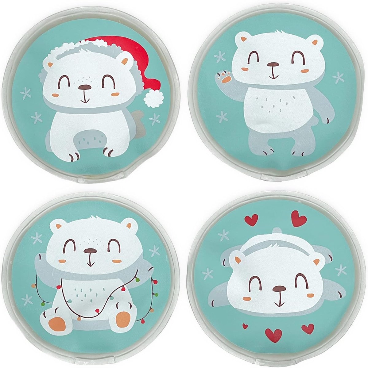 SnelShoppen - 3-delige set handwarmers en zakwarmers pastel uilen - herbruikbaar, verwarmt tot 55 graden Celsius, ideaal voor feestjes, camping, en al