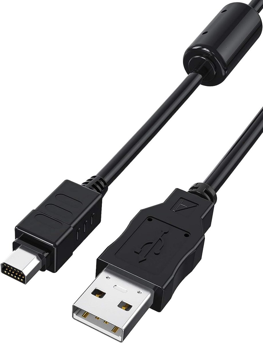 SnelShoppen - USB-kabel voor Olympus digitale camera's - CB-USB5 / CB-USB6 - voor beeldoverdracht en opladen - Compatibel met Camedia, Evolt, Mju, Pen