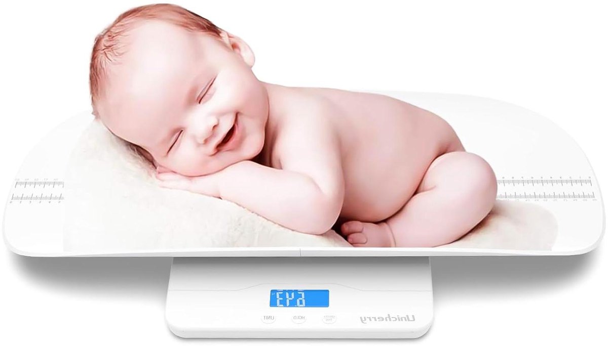 Babyweegschaal Digitaal - Multifunctionele Weegschaal - Gezondheid Meten - Hoge Nauwkeurigheid - Tot 100 kg - Wit