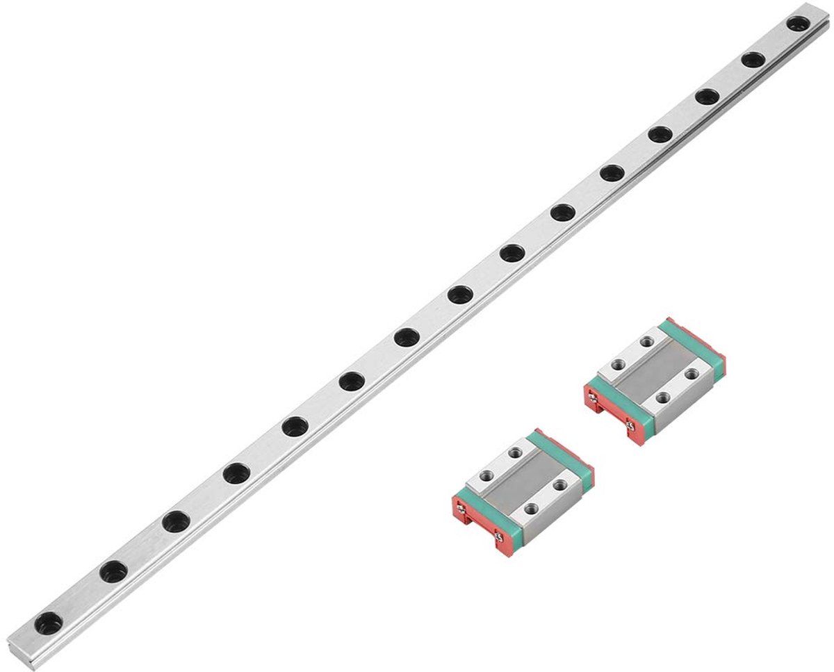 SnelShoppen - Ganella Scorrevole Linear MGN9B 300mm Lineaire Rail met 2 Stuks MGN9B Moeren voor 3D Printen en CNC Machines - Hoge Precisie en Sterkte