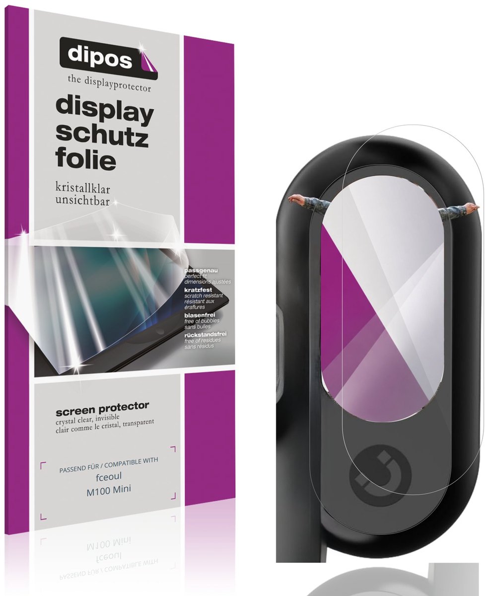 dipos – 4x Beschermfolie geschikt voor fceoul M100 Mini | Krasbestendige & heldere Screenprotector Ultra-Thin