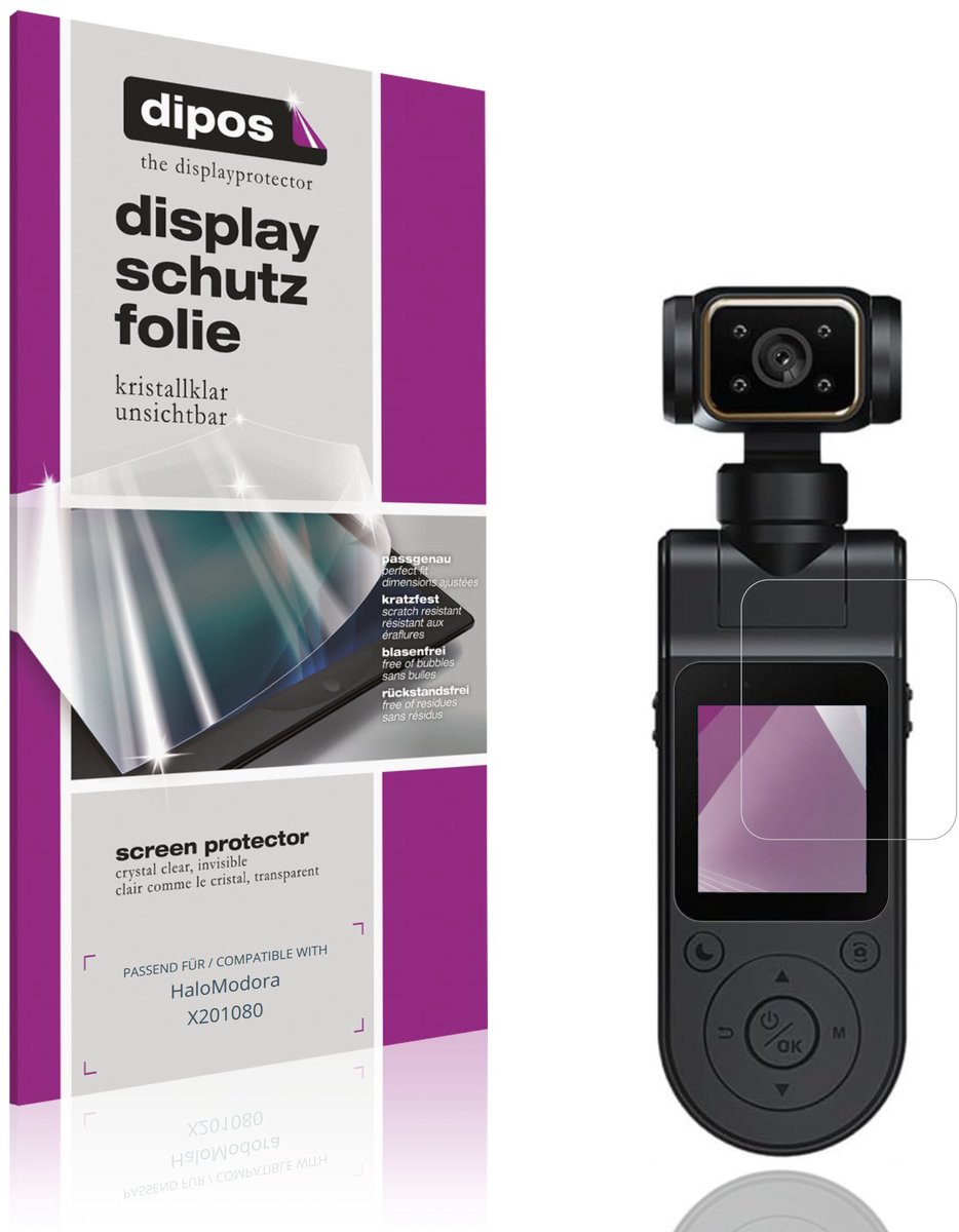 dipos – 4x Beschermfolie geschikt voor HaloModora X201080 | Krasbestendige & heldere Screenprotector Ultra-Thin