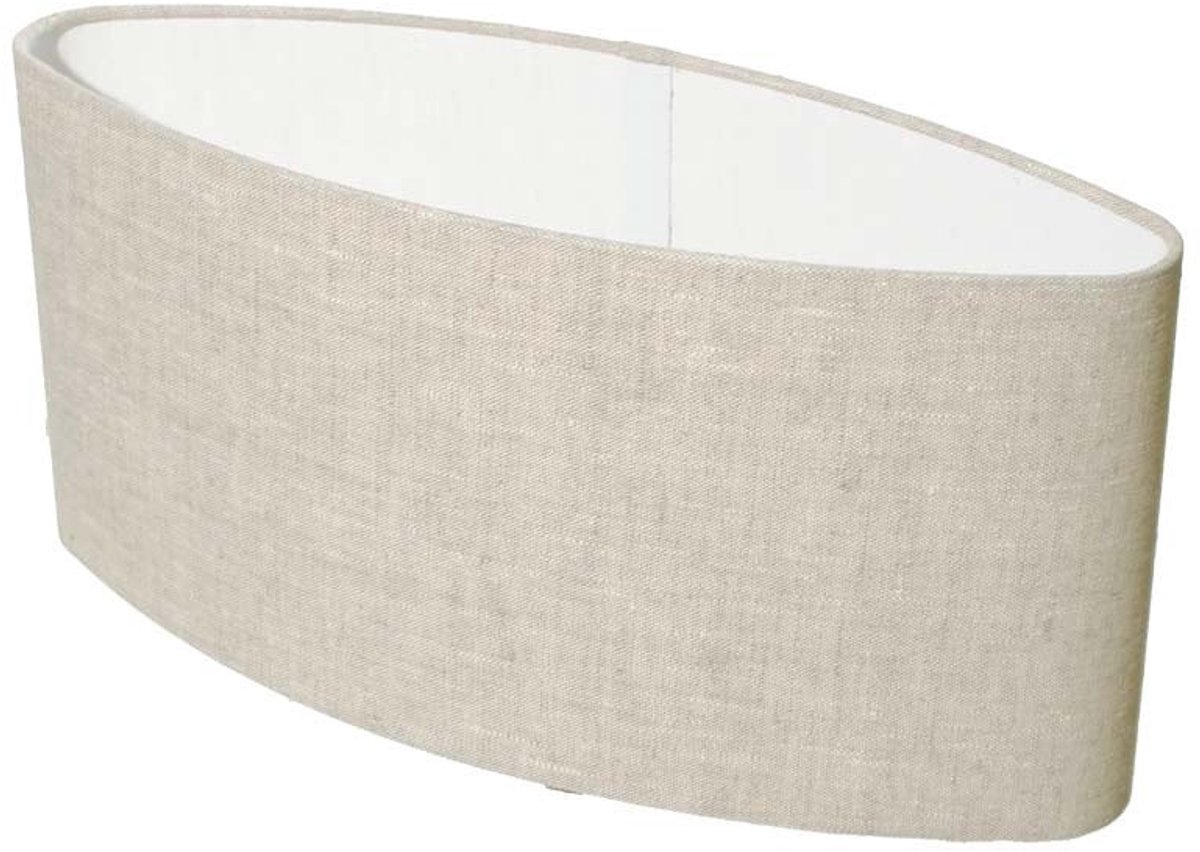 Lampenkap Ovaal Vlaslinnen Licht 45cm