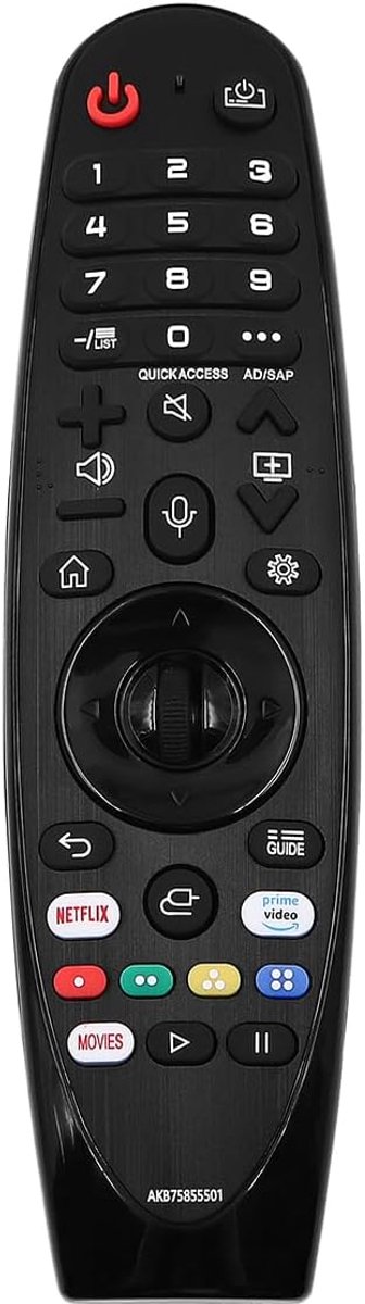SnelShoppen - Vervangende Afstandsbediening voor LG AKB75855501 met Stemfunctie, Geschikt voor NANO79, NANO80, NANO81, NANO85 Series - Ideaal voor Thu