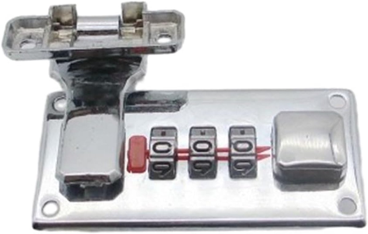 SnelShoppen - Toolbox Hasp Set met Combinatieslot, Koffer Combinatieslot, Luggage Hasps met Combinatieslot 65 * 29mm, Zilver, Geschikt voor Koffers en
