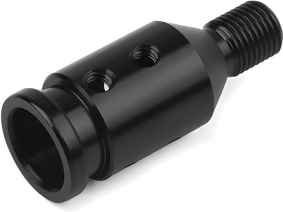 Versnellingspookadapter M12 x 1.25 - Aluminium - Zwart - Voor handgeschakelde transmissie - SnelShoppen