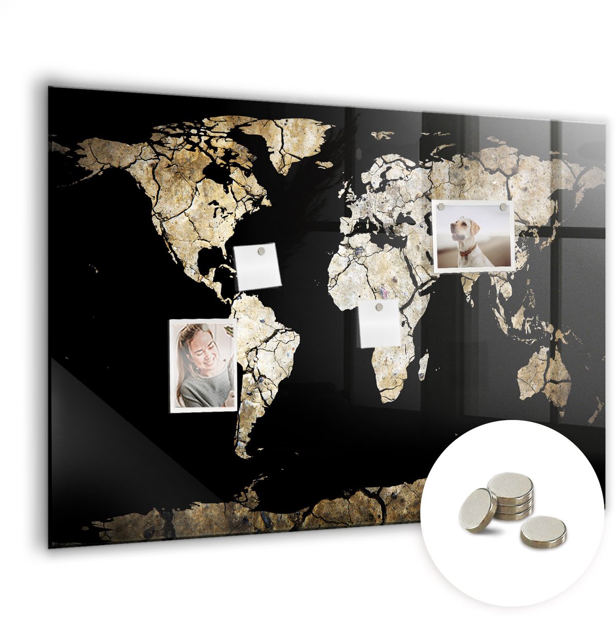 Coloray Glazen Magneetbord - Magnetisch Bord Boswaterval - 100x70 cm - Veelkleurig Magneetbord - Magnetic Board - Woonkamer Decoratie