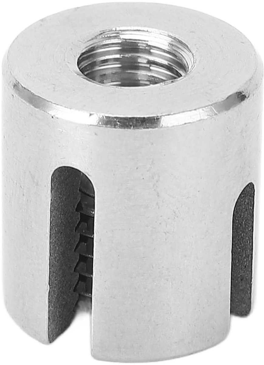 SnelShoppen - 10 Stuks Cross Kabelklem RVS Draad Bevestiging voor Binnen Kabelreling (M10 4mm) - Roestvrij Staal - Sterke Bevestiging voor Draadorgani