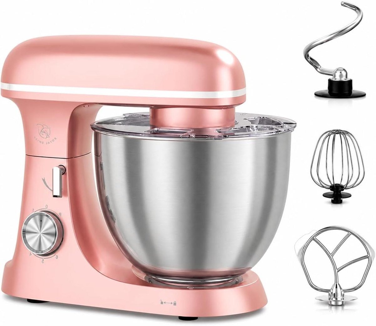 Keukenmachine - Mixer Standmixer - Bakken Mixen - Planetair Systeem - 8.5L Kom - Roze