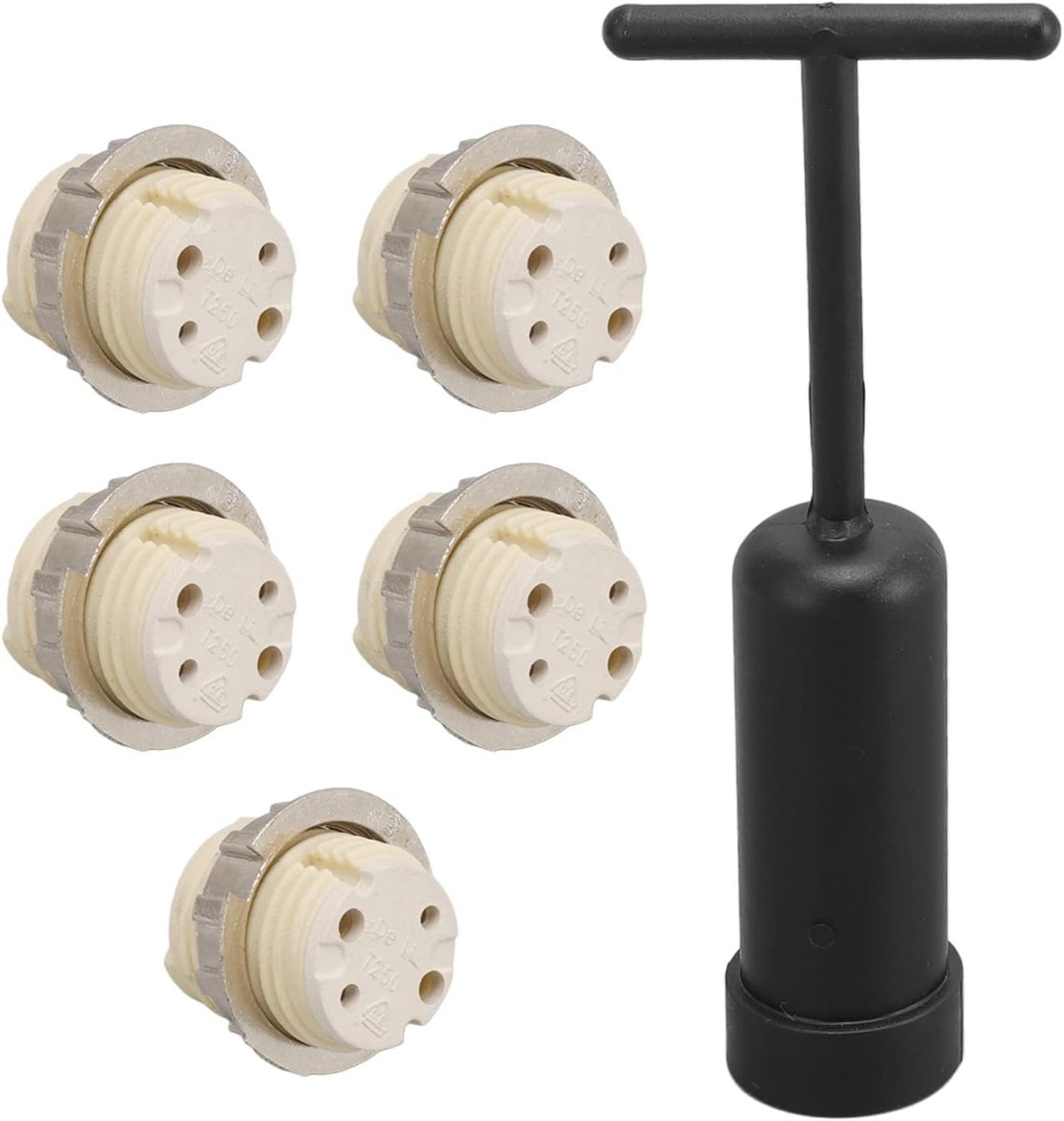 G9 socket ring verwijderingsset (5 stuks) - zwarte keramische lampfitting - ShopVlot