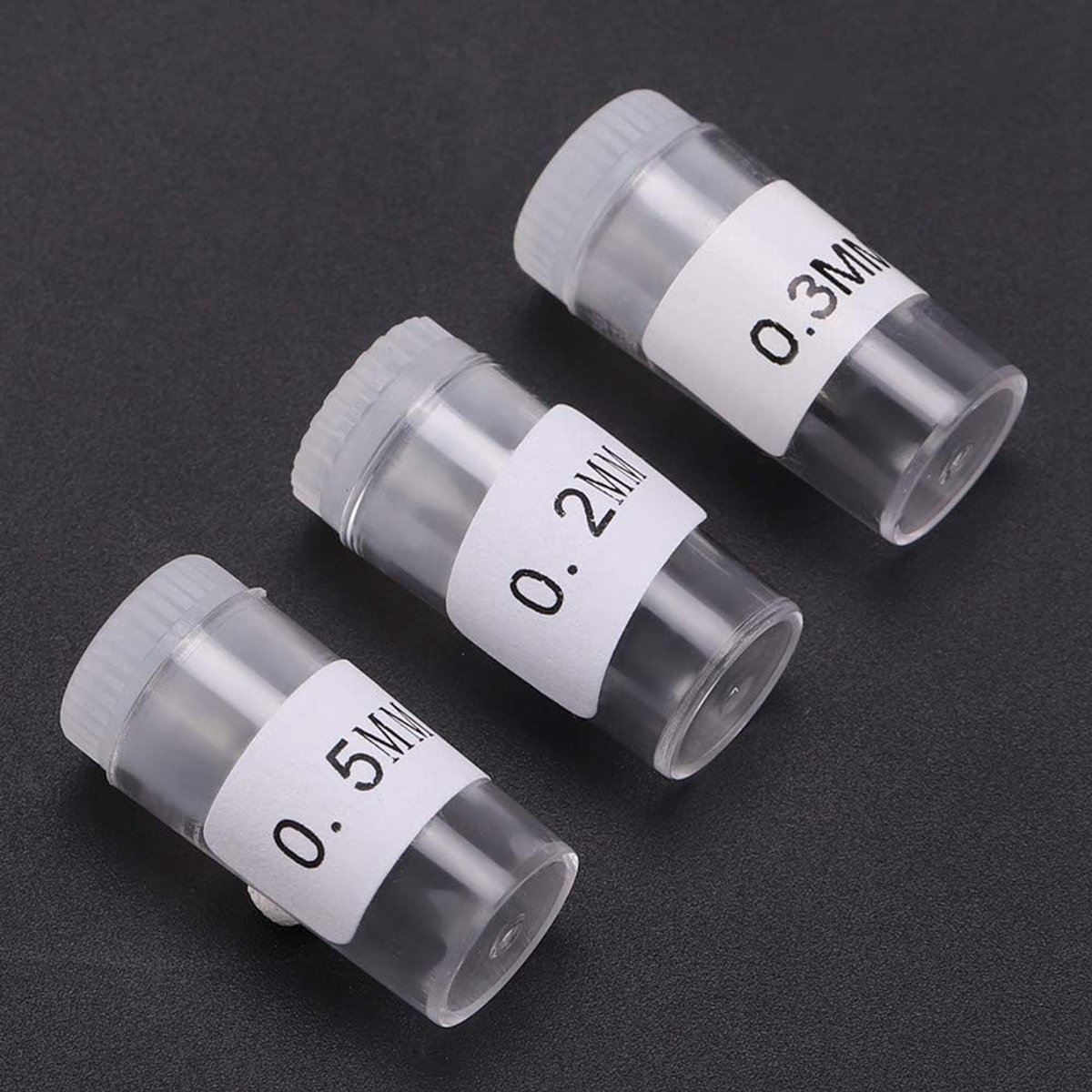 SnelShoppen - 3 Stuks Airbrush Tips en Nozzles Vervangingen 0.2mm 0.3mm 0.5mm voor Airbrush, Hoogwaardige RVS Accessoires voor Hobby en Professioneel