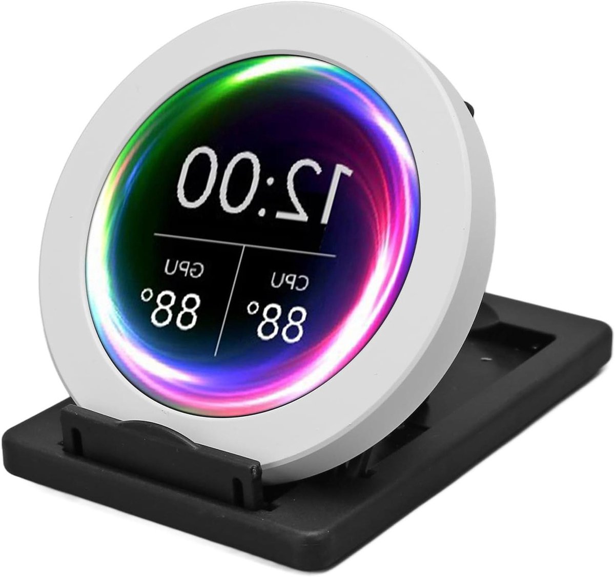 Computer Temp Monitor - PC Sensor Display - Systeem Overzicht - 2.8 inch Rond LCD - 480x480 Resolutie - Wit