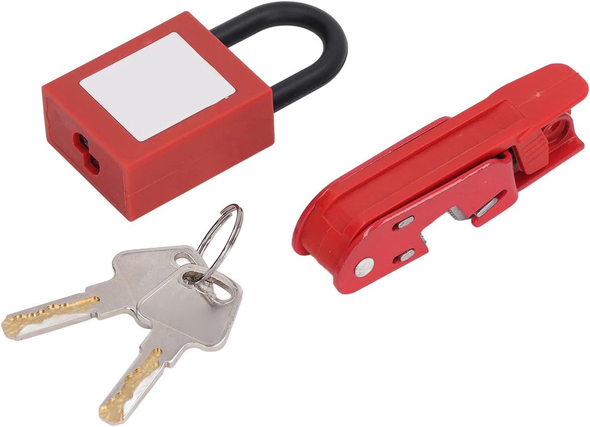 SnelShoppen - Circuitbreaker Lockout Kit - Hoogwaardige Vergrendelset voor Schakelaars met Vuurvaste Nylon Hangslot - Veilig voor Elektrische Stroom,