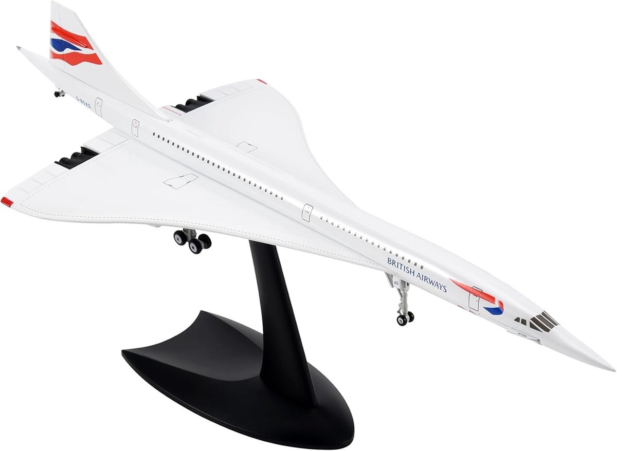 Supersonic Concorde vliegtuigmodel 1/200 voor verzamelaars, perfect voor display en decoratie