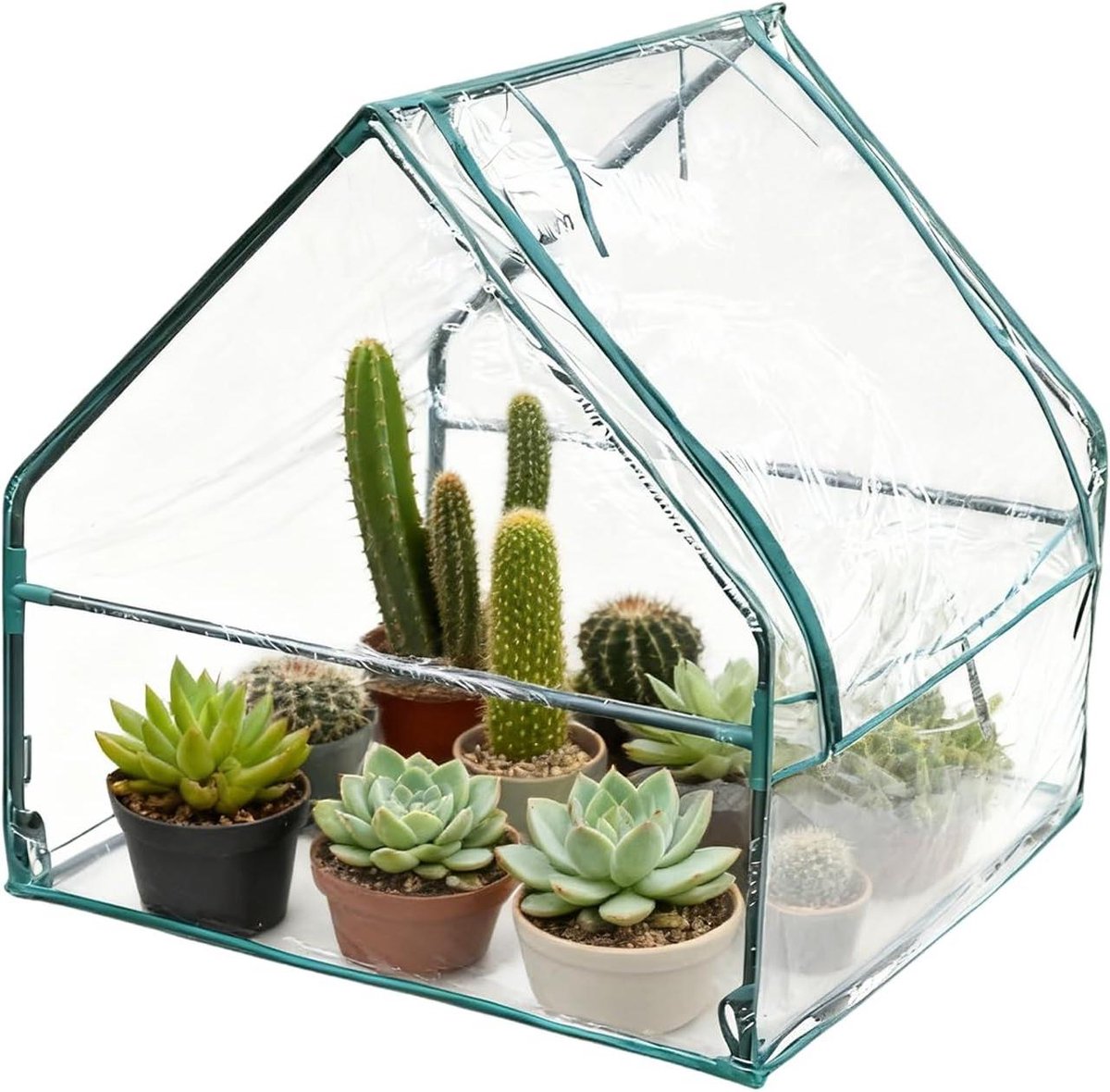 Broeikas Dekfolie - Kasvervanging Afdekking - Planten Beschermen - UV-Bestendige PVC Laag - 90x90x92 cm - Transparant