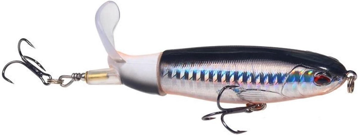 Whopper Popper Kunstaas - Vis Lokken Plopper - Vissen Vangen - Zachte Roterende Staart - 10 cm - One Color