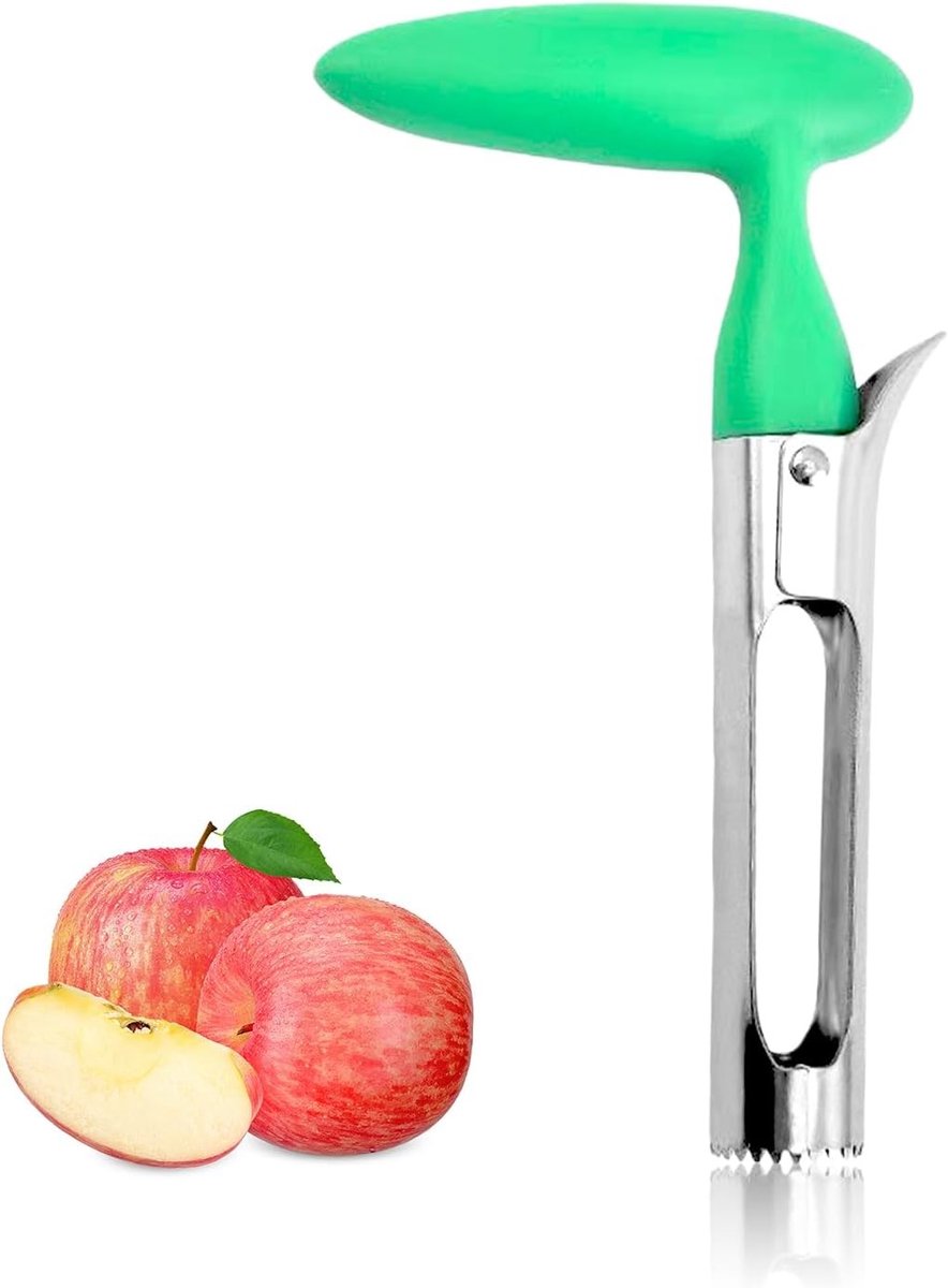 RVS Appelschiller en Snijder met ABS Handvat, Perfect voor het Verwijderen van Appelpitten en Snijden van Fruit