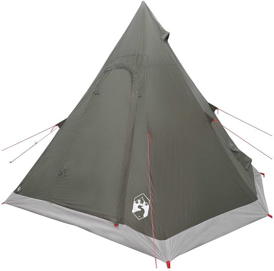 vidaXL - Tipi - Tent - Water-Resistant - 3-persoons - Leger - Groen — afbeelding 4