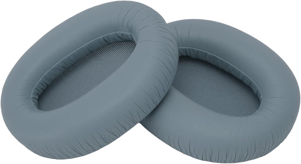 SnelShoppen - Vervangende Oorkussens voor Draadloze Hoofdtelefoon, Geheugenschuim, Eiwitleer Geluiddempende Kussens, Voor Gamers (Blauw Grijs)