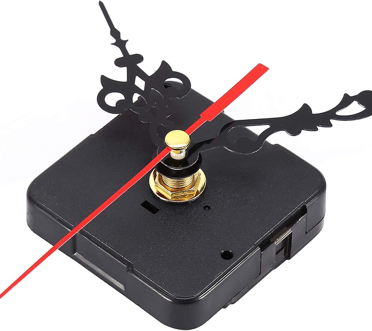 SnelShoppen - Professionele Stille Wandklok Zwart DIY Mechanisme Quartz Klokonderdelen Vervangset Reparatietools Kit