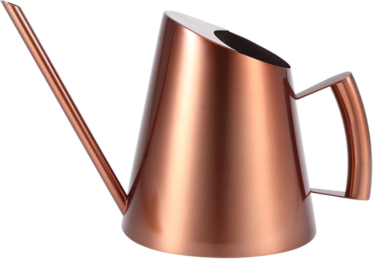 SnelShoppen - RVS Waterkan 1300ml, Bronzen Langneus Gieter voor Binnenplanten, Modern Design, Duurzaam en Stijlvol voor Indoor Tuinieren