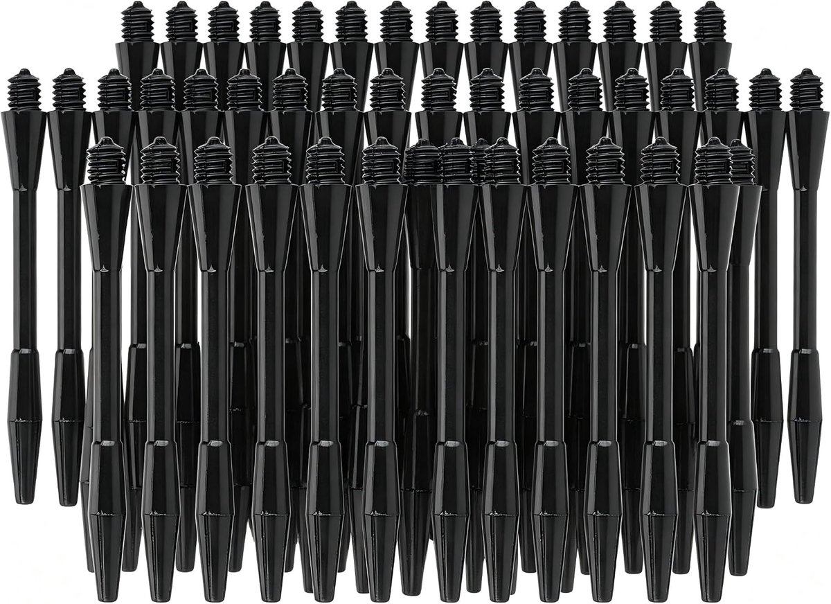 SnelShoppen - Dart Shafts - 100 Stuks Sterke Dart Shafts met Plastic PP Nylon Stok voor DIY Dart (Zwart)