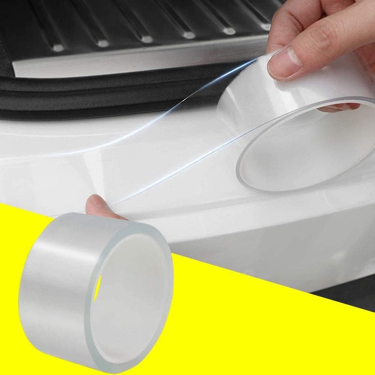 SnelShoppen - Car Door Sill Sticker Edge Protection - Transparante Auto Rubber Bumper Bescherming - 10M (7cm) - Hoogwaardige Krassenbescherming
