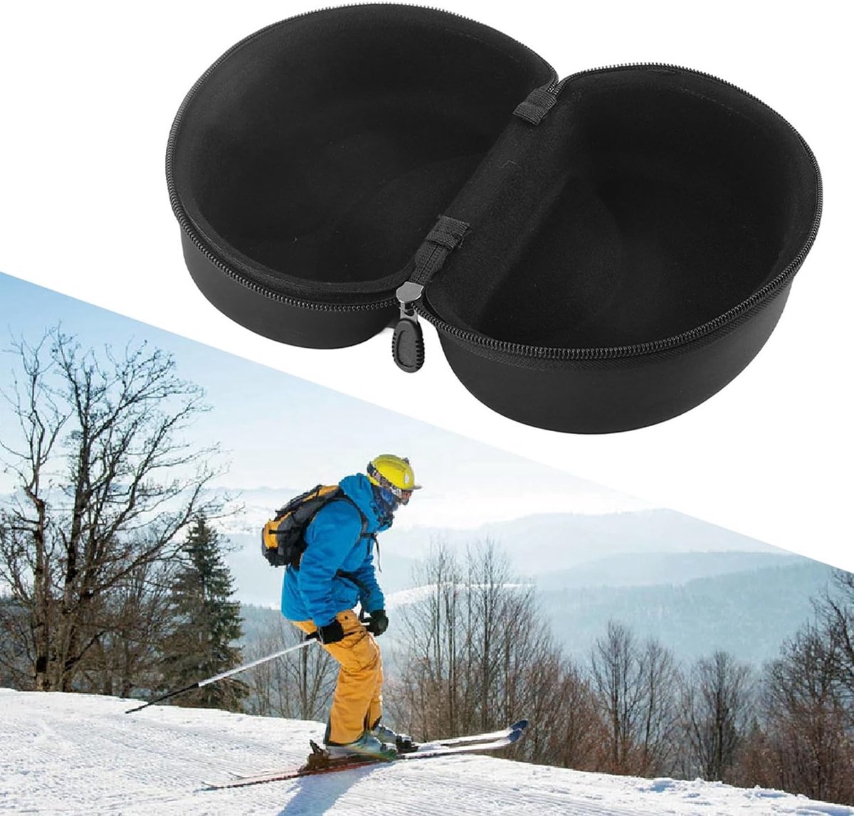 SnelShoppen - Ski Goggles, Zonnebril Etui, Anti-Fog, Anti-Kras, Hoge Kwaliteit voor Skiën, Snowboarden, Bergbeklimmen en Meer