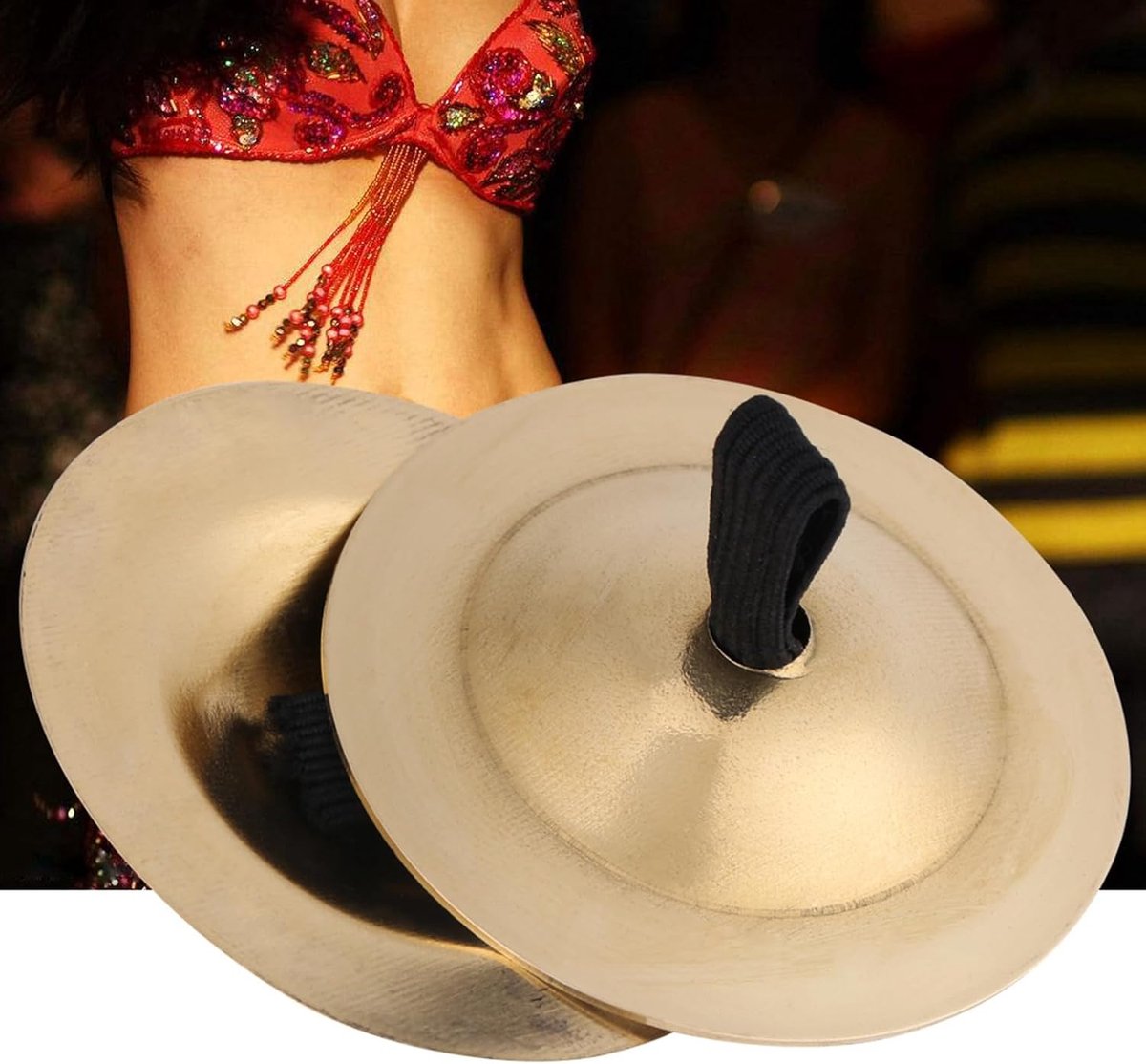 SnelShoppen - Finger Cymbals, Tibetaanse Messing Tingsha Zills voor Yoga, Buikdans, Meditatie, Spirituele Boeddhistische Handpercussie, 2 Stuks, Hoogw