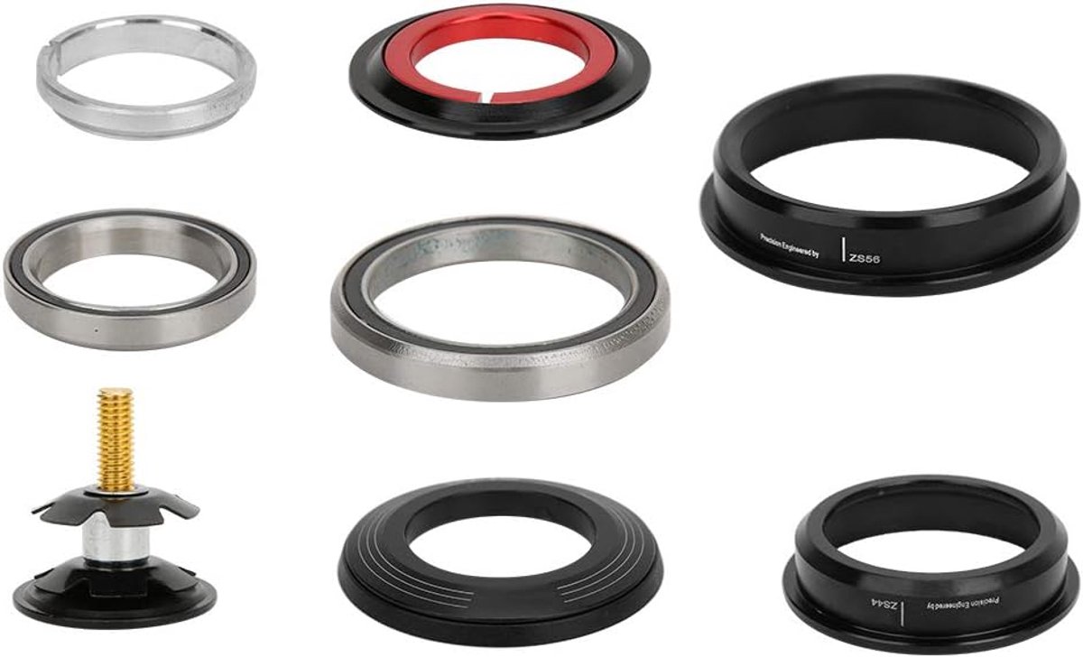 SnelShoppen - Fietskopstuk CNC ZS44/ZS56 Aluminium Legering Dubbel Doel Externe Conische Hoofdlagers voor Mountainbike en Racefiets, Corrosiebestendig
