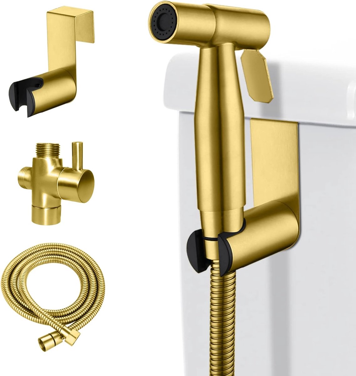 Bidet wandspuit kit voor toilet - RVS - handsprayer - persoonlijke hygiëne - ShopVlot