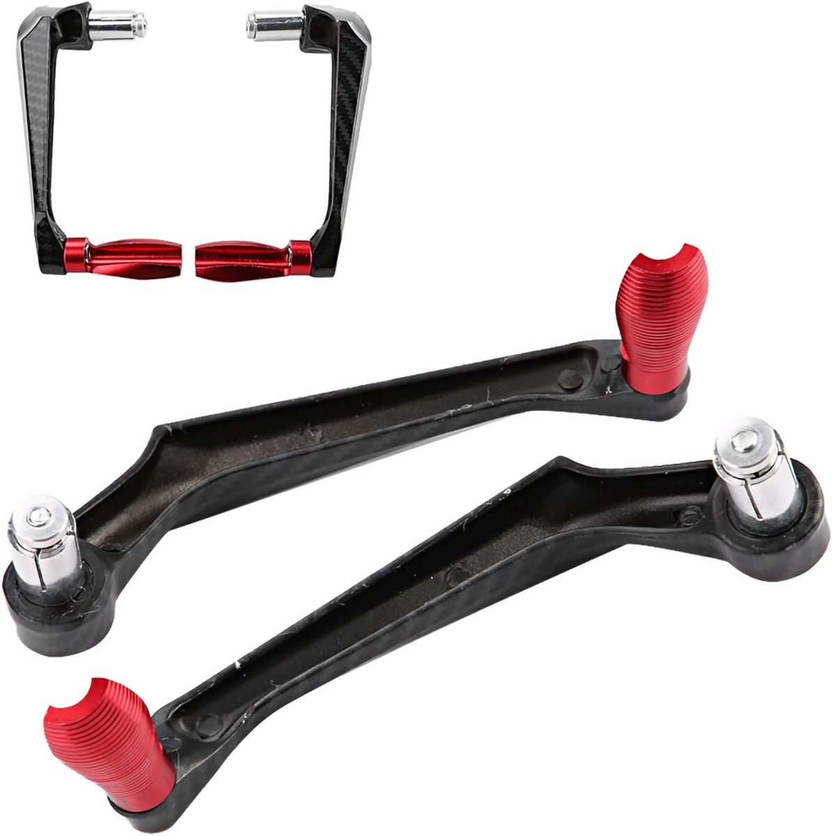 SnelShoppen - Universele Stuurrem Protector 7/8 Inch Aluminium Motorfiets Accessoire - Rood - Bescherming voor Voertuigen, Elektrische Fietsen en Moun