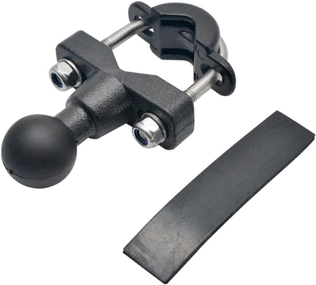 SnelShoppen - U-Bolt Motorfiets Handvat Bevestiging 1 Inch 3/4 Inch 1 1/4 Inch, Galvaniseerd Metaal, Voor Fietshandvatten, Inclusief Rubberen Bal
