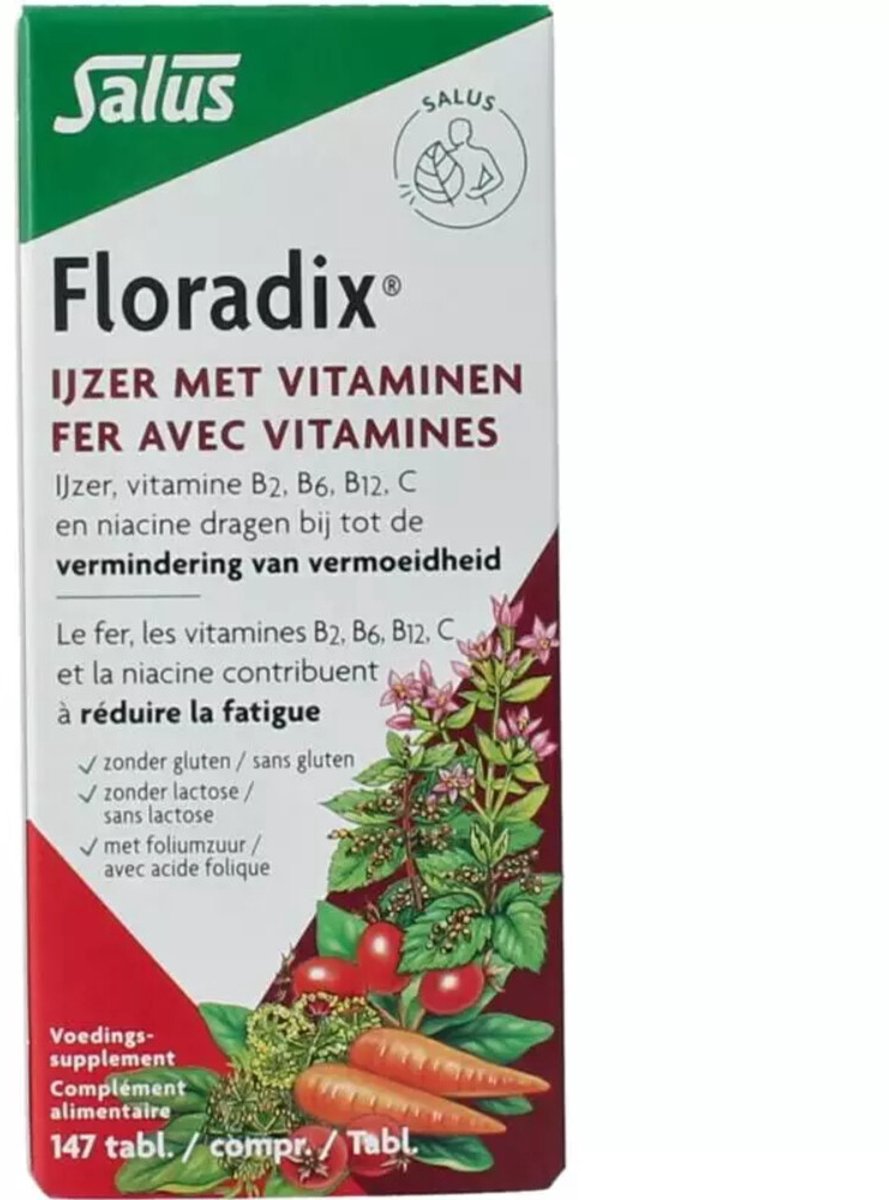 Floradix - IJzer - 4 x 147 tabletten - Voordeelverpakking
