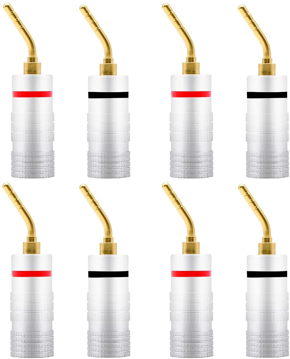 Banana Plug Speaker Plug 2 mm Gold Plated Connectors without Soldering for Amplifier, Speaker, Sound System, Home - ShopVlot