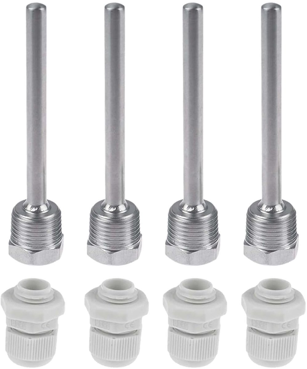 Onderdompelbare sleeves 1/2 inch - 304 roestvrij staal - temperatuur sensor bescherming - nauwkeurige metingen - ShopVlot
