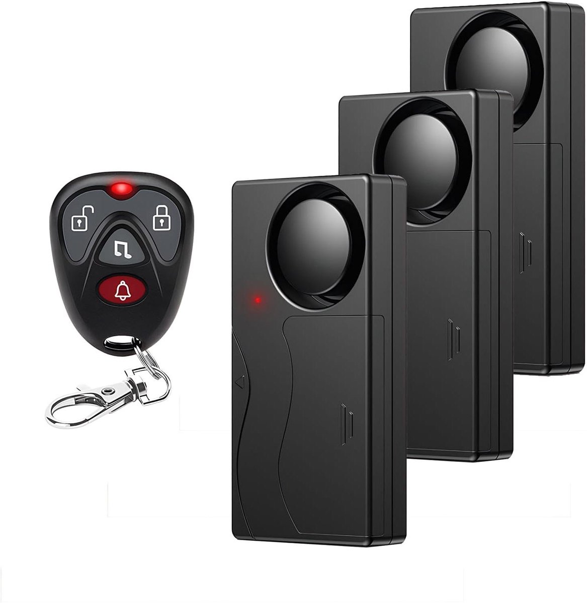 Trilalarm - Diefstalbeveiliging Alarm - Beveiliging Huis Voertuig - 110 dB Geluid - 4.3 x 1.7 x 8.5 cm - Wit