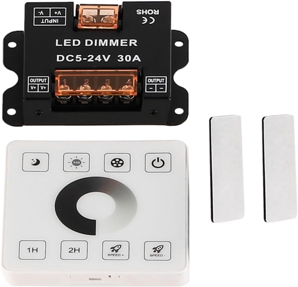 SnelShoppen - Wandgemonteerde Led Wandcontroller Touch Panel met Dimmer voor Enkelkleurige Stripverlichting DC5-24V 30A - Perfecte Verlichting voor Th
