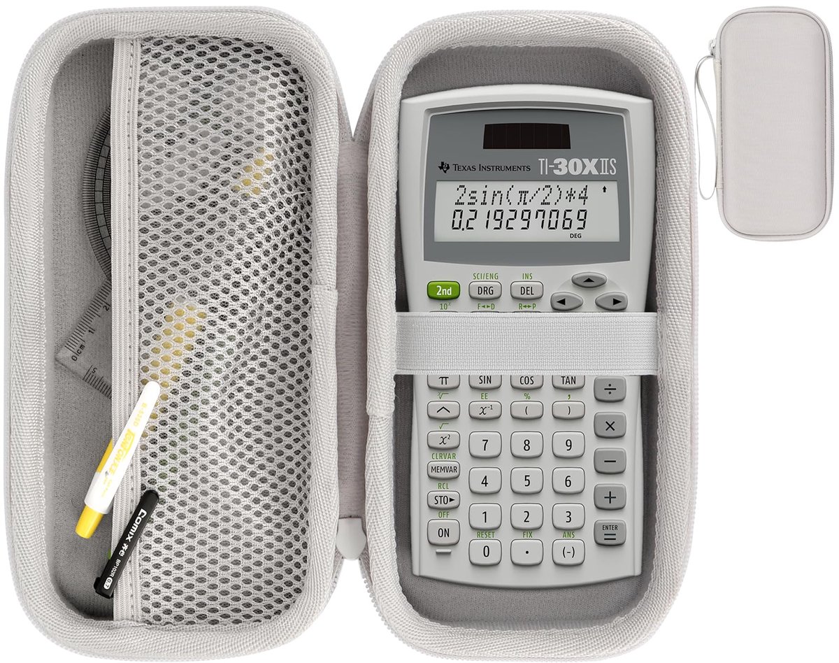 SnelShoppen - RIYADAone Hoes voor Texas Instruments TI-30XS/TI-30X Pro/TI-30XA - Beschermhoes, Duurzaam Materiaal, Zwart, Voor School en Thuisgebruik