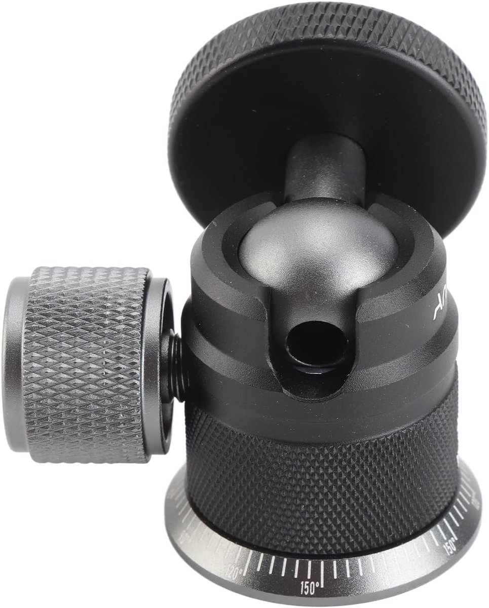 SnelShoppen - 360 Graden Draaibare Mini Tripod Bal Hoofd, Aluminium Legering Camera Bevestiging met 1/4 Inch Universele Bevestiging, Dubbele U-vormige