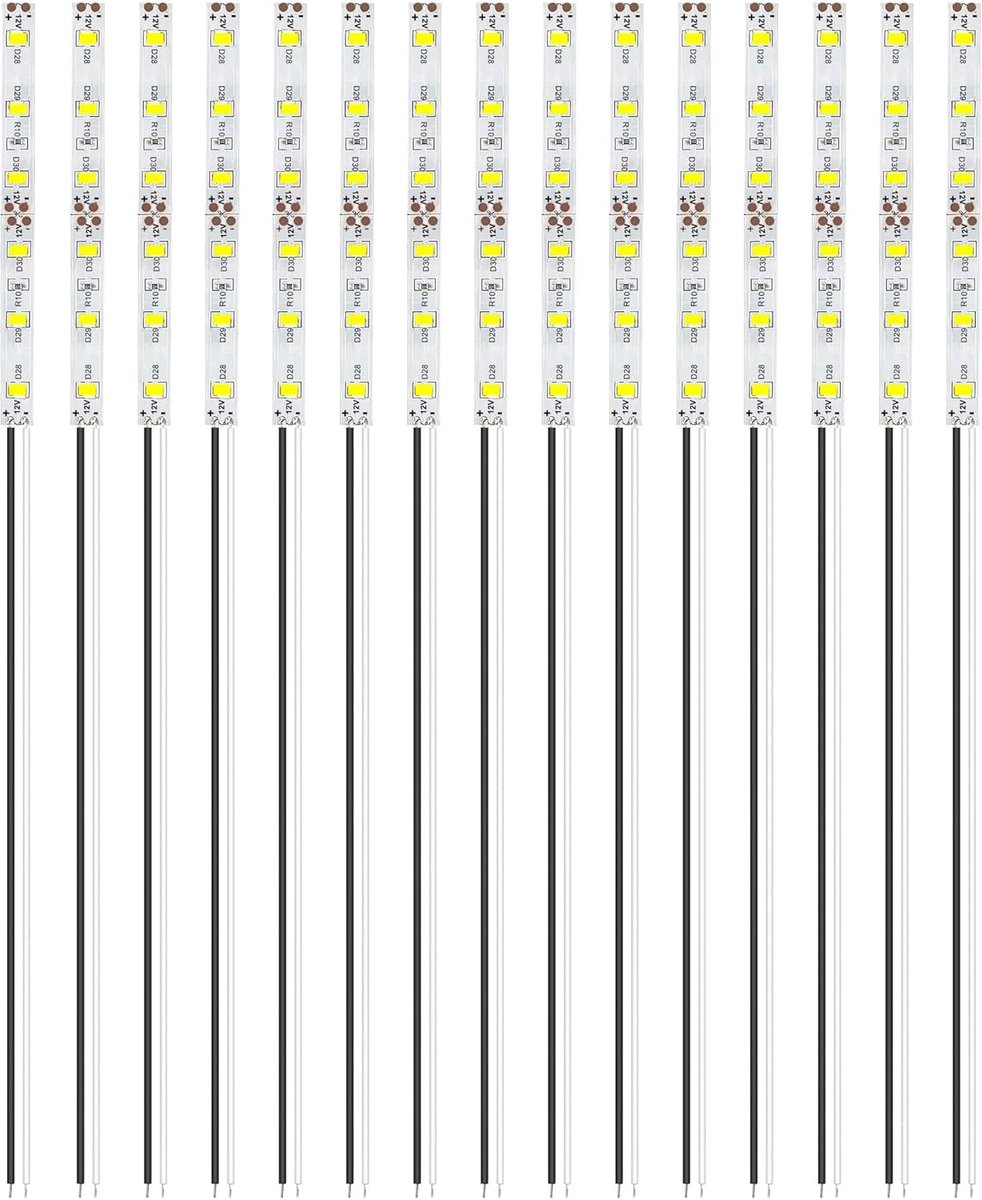 SnelShoppen - 15 Stuks 100 mm 2835 12 V - 18 V LED Voorbedrading, Helder Witte Lampen, Eenvoudige Installatie, Perfect voor Feesten en Tuinverlichting