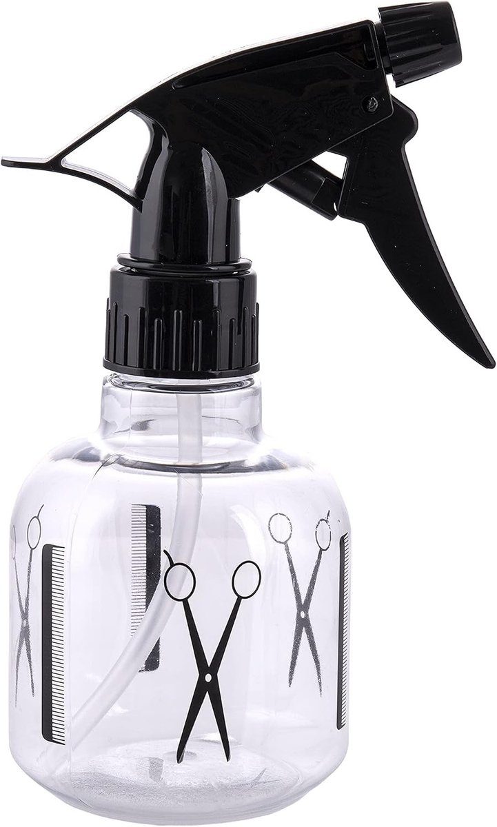 Kappersspuitfles - Transparant - 250 ml - Robuuste Kunststof met Verstelbare Sproeier - Voor Kappers en Tuinliefhebbers